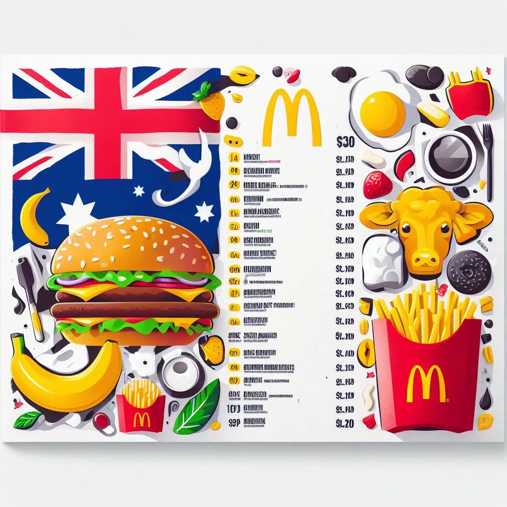McDonald's Lunch Menu Prices in Australia