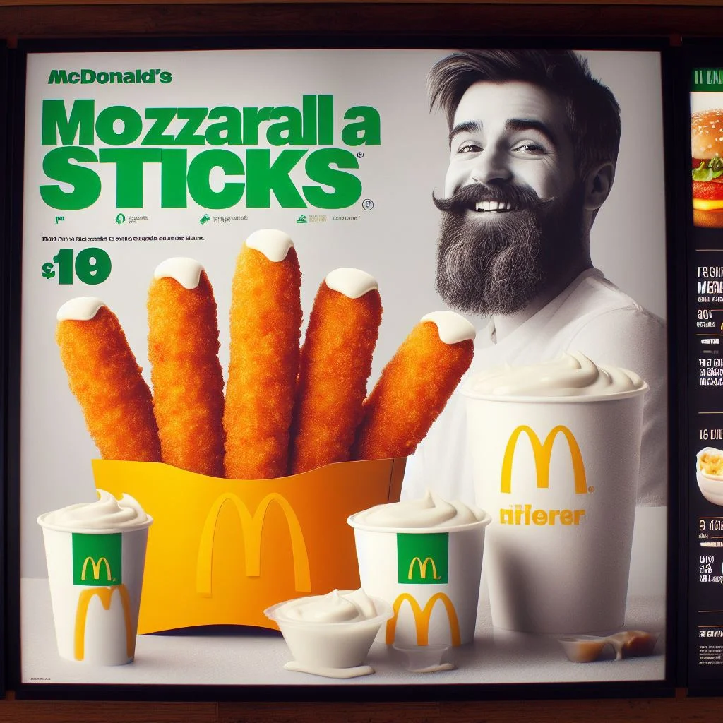 McDonald's Mozzarella Sticks Menu Prices In ireland 2024