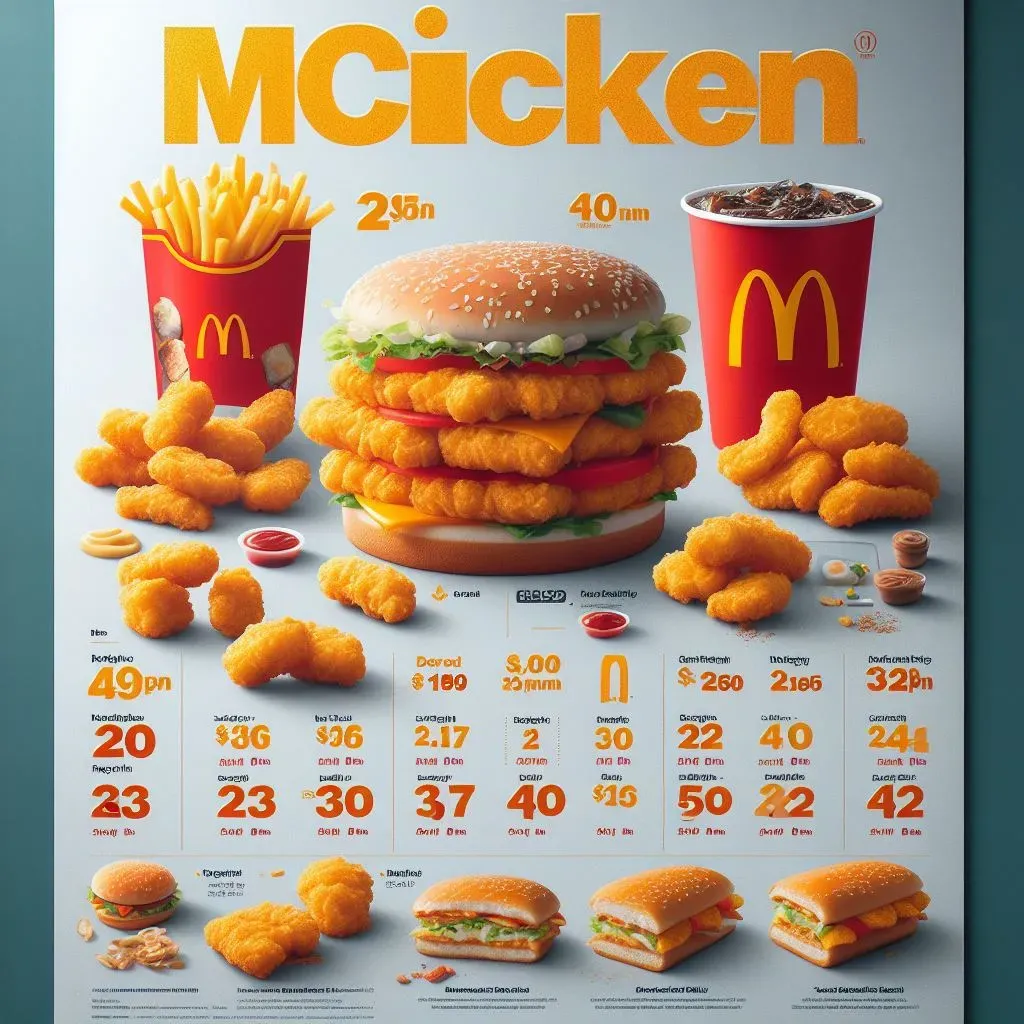 McDonald's Chicken McNuggets Menu price(South Africa)
