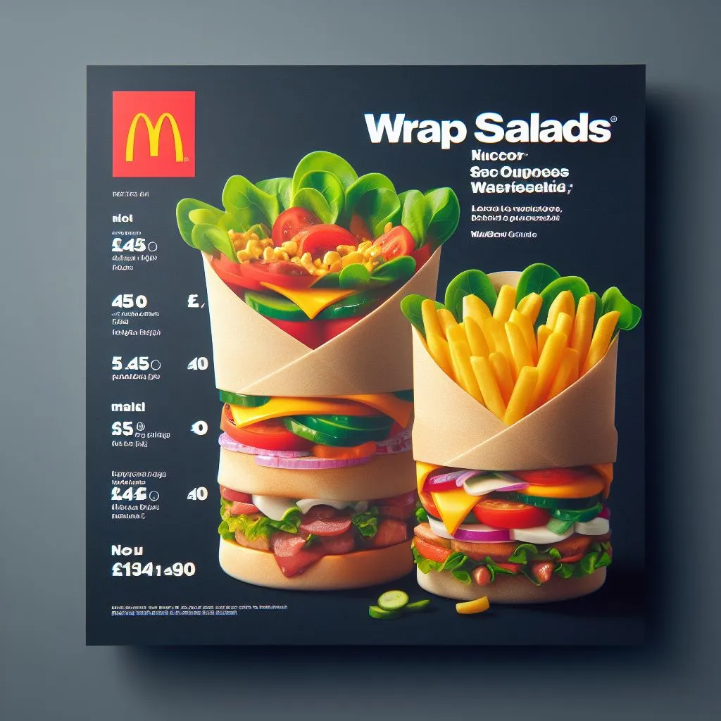 McDonalds Wrap & Salads Menu Prices in UK