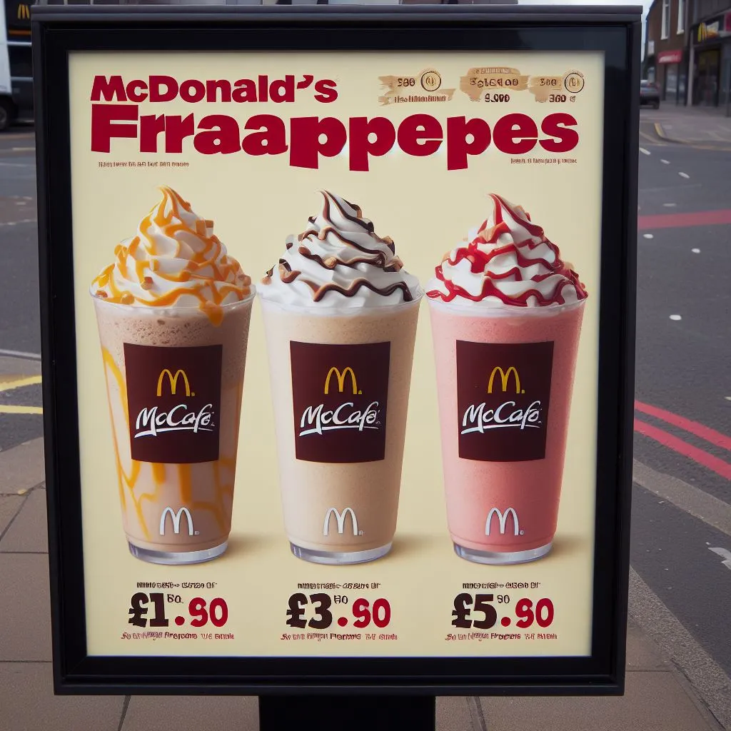 Mcdonalds Frappes Menu Prices In UK United Kingdom