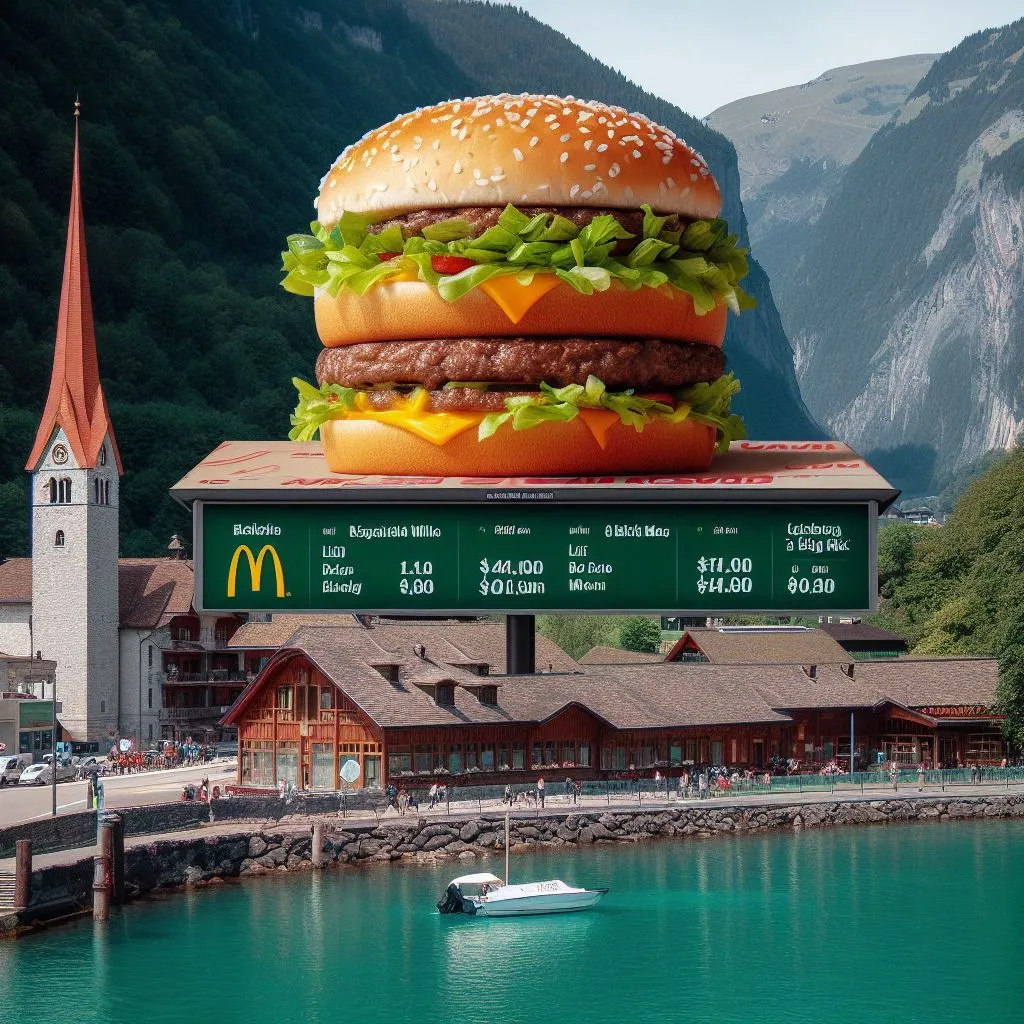 McDonalds Big Mac Menu Prices In  Switzerland