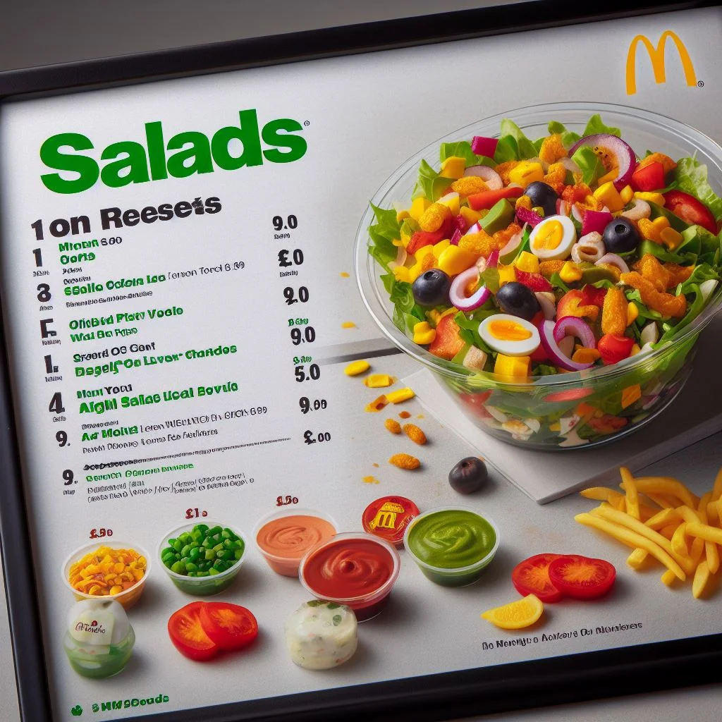 McDonald's Salads Menu Prices in Ireland 2024
