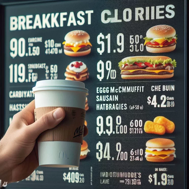 McDonald’s Menu Breakfast Calories and Nutrition Details