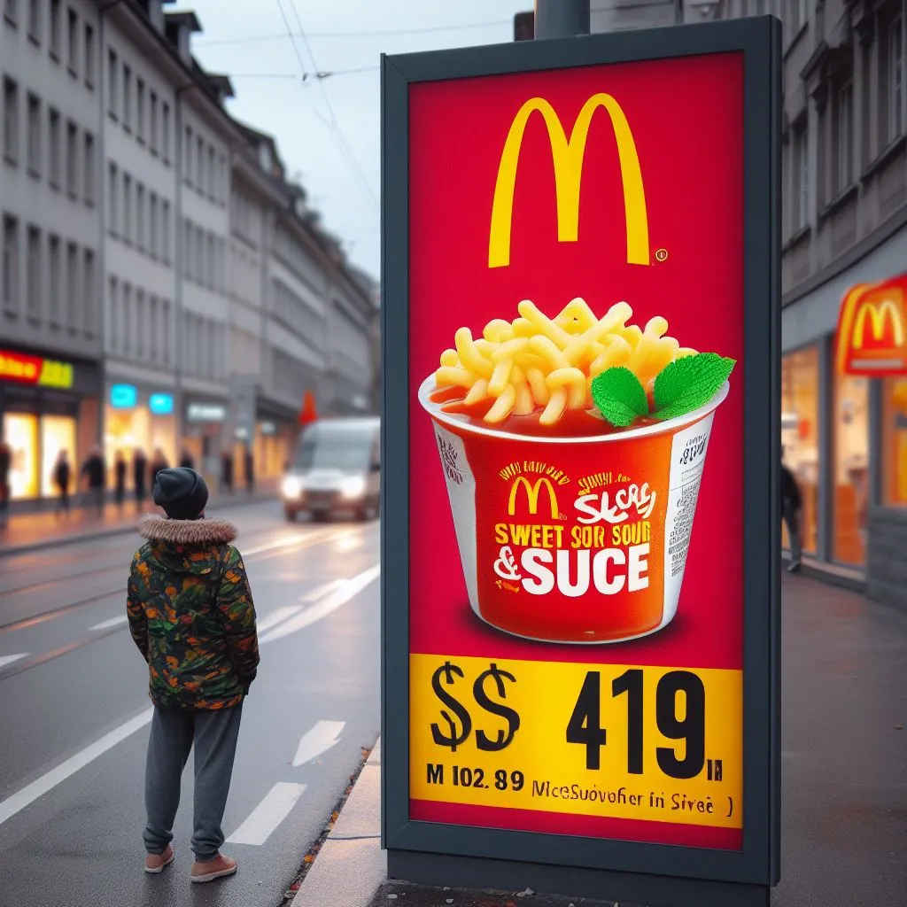 mcdonalds Sweet and Sour Sauce Prices In Switzerland