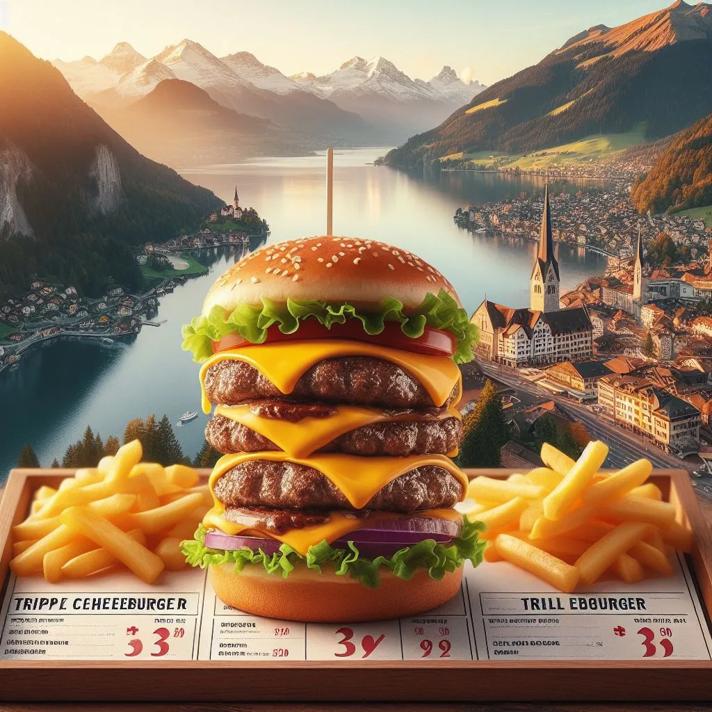 Triple Cheeseburger menu price in Switzerland