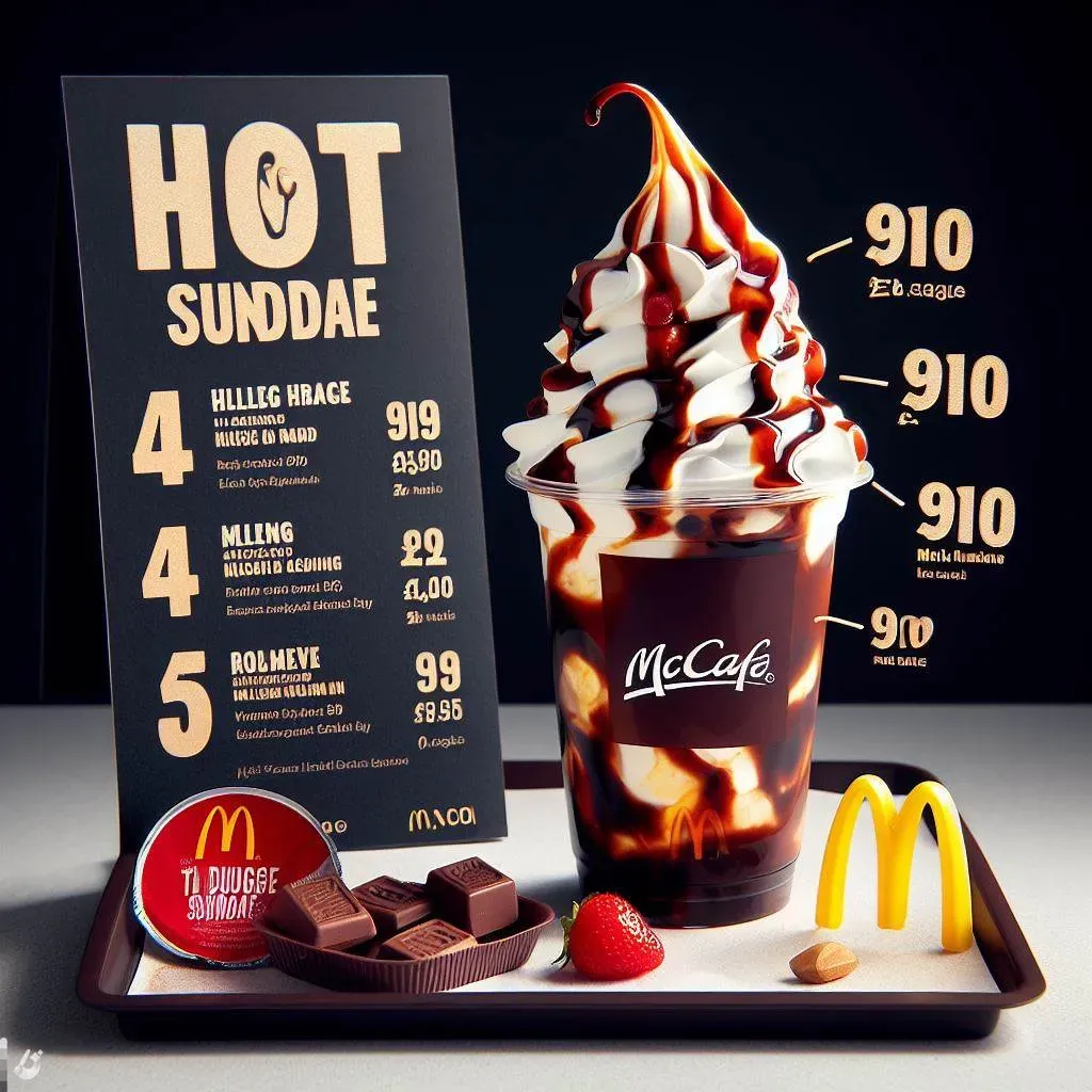 McDonald's Hot Fudge Sundae Menu Prices In Ireland